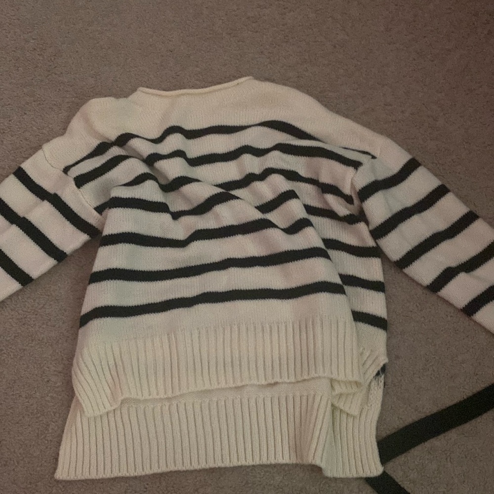 cream striped sweater